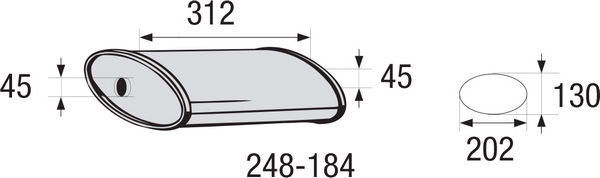 BOSAL - 248-184 - Srednji izduvni lonac, univerzalni (Izduvni sistem, univerzalni)