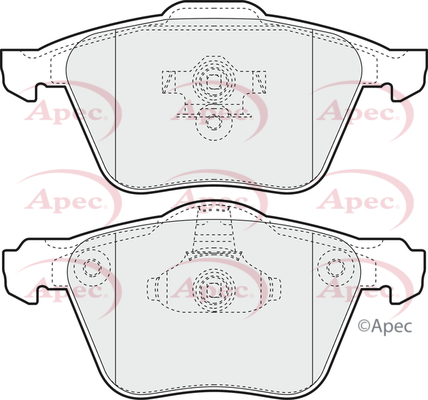 Picture of APEC - PAD1411 - Brake Pad Set, disc brake (Braking System)