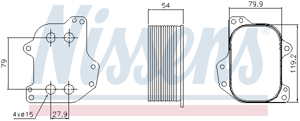 Picture of NISSENS - 90745 - Oil Cooler, engine oil (Lubrication)