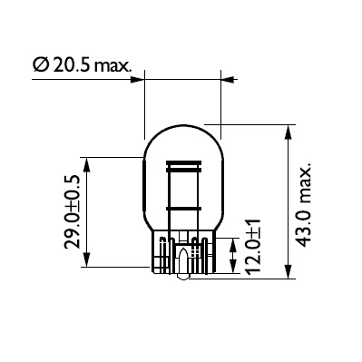 Picture of PHILIPS - 12066B2 - Bulb, indicator (Signal System)