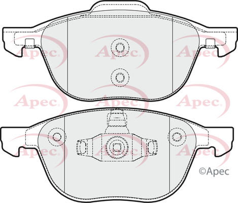 Picture of APEC - PAD1638 - Brake Pad Set, disc brake (Braking System)