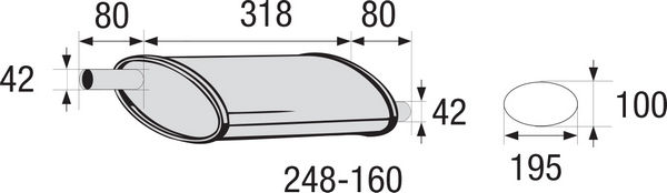 BOSAL - 248-160 - Srednji izduvni lonac, univerzalni (Izduvni sistem, univerzalni)