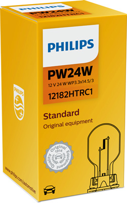 Picture of Philips PW24W 12V 24W Single Clear HiPerVision Bulb (WP3,3X14,5/3)