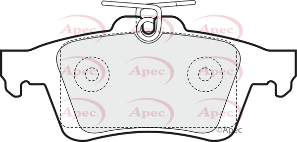 Picture of APEC - PAD1444 - Brake Pad Set, disc brake (Braking System)