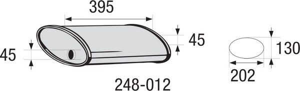 BOSAL - 248-012 - Srednji izduvni lonac, univerzalni (Izduvni sistem, univerzalni)