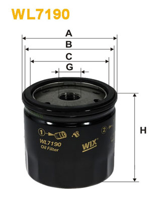 Picture of WIX FILTERS - WL7190 - Oil Filter (Lubrication)