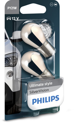Picture of Philips 12V PY21W SilverVision Pair Bulbs (BAU15s)