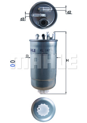 KNECHT - KL 147D - Filter za gorivo (Sistem za dovod goriva)