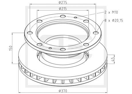 Picture of PE Automotive - 026.659-10A - Brake Disc (Brake System)