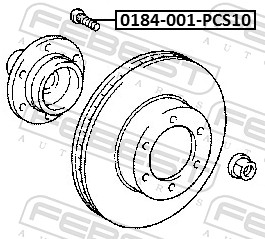 Picture of FEBEST - 0184-001-PCS10 - Wheel Stud (Wheels)