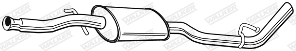 WALKER - 22839 - Srednji izduvni lonac (Izduvni sistem)
