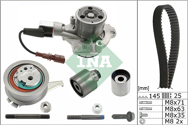 Picture of INA - 530 0650 30 - Water Pump & Timing Belt Set (Cooling System)