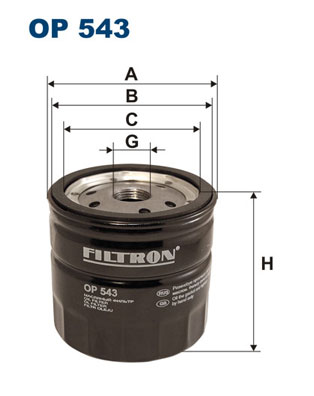 FILTRON - OP 543 - Filter za ulje (Podmazivanje)