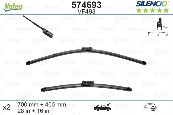 Picture of VALEO - 574693 - Wiper Blade (Window Cleaning)