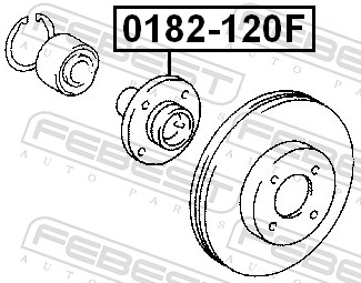Picture of FEBEST - 0182-120F - Wheel Hub (Wheel Suspension)
