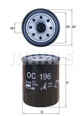 KNECHT - OC 196 - Filter za ulje (Podmazivanje)