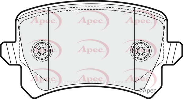 Picture of APEC - PAD1654 - Brake Pad Set, disc brake (Braking System)