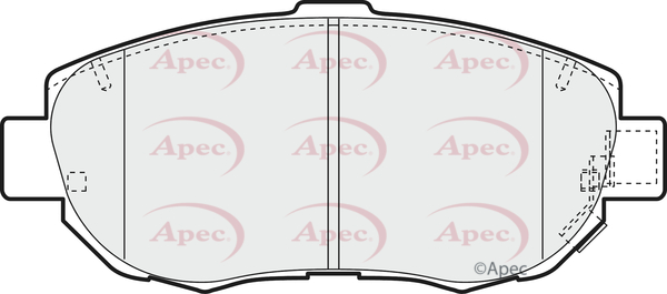 Picture of APEC - PAD1096 - Brake Pad Set, disc brake (Braking System)