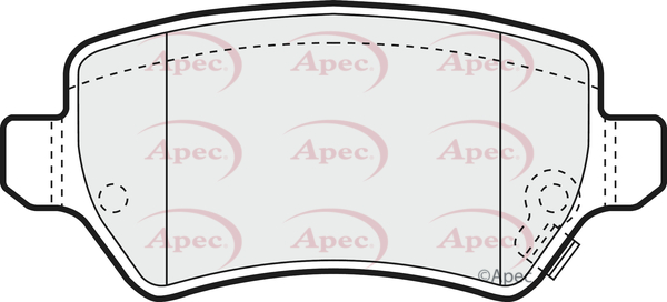 Picture of APEC - PAD1286 - Brake Pad Set, disc brake (Braking System)