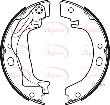 Picture of APEC - SHU723 - Brake Shoe Set, parking brake (Braking System)