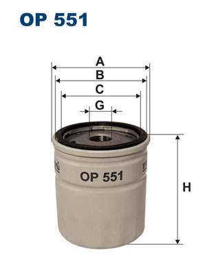 FILTRON - OP 551 - Filter za ulje (Podmazivanje)