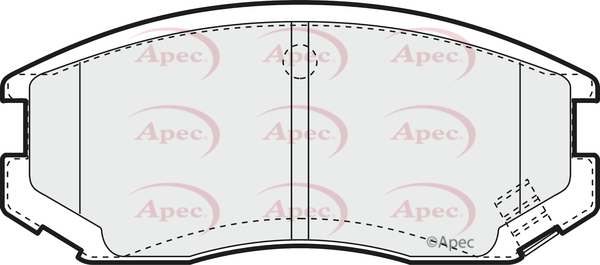 Picture of APEC - PAD1072 - Brake Pad Set, disc brake (Braking System)