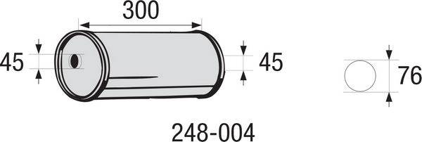 BOSAL - 248-004 - Srednji izduvni lonac, univerzalni (Izduvni sistem, univerzalni)