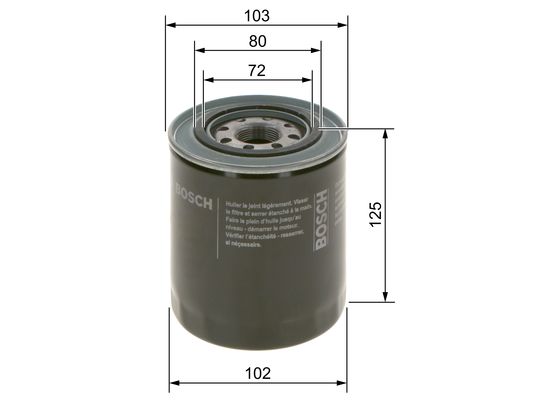 Picture of BOSCH - 0 986 452 062 - Oil Filter (Lubrication)