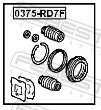 Picture of FEBEST - 0375-RD7F - Repair Kit, brake caliper (Brake System)