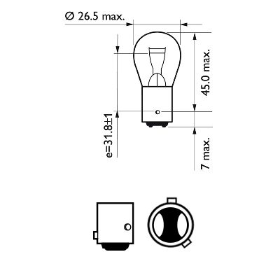 Picture of PHILIPS - 12594B2 - Bulb, brake/tail light (Lights)