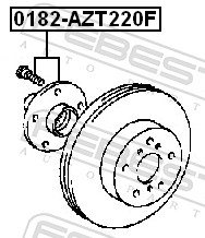 Picture of FEBEST - 0182-AZT220F - Wheel Hub (Wheel Suspension)