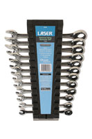 Picture of LASER TOOLS - 6296 - Ratchet Ring Open-ended Spanner Set (Tool, universal)
