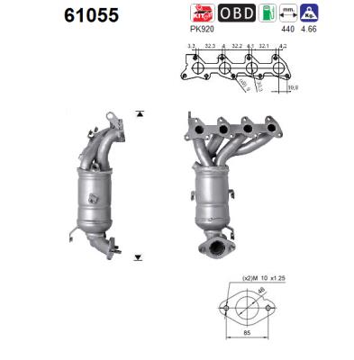 Picture of AS - 61055 - Catalytic Converter (Exhaust System)