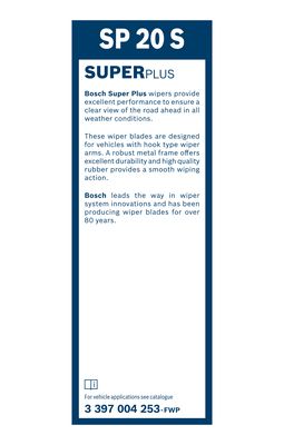 Picture of BOSCH - 3 397 004 253 - Wiper Blade (Window Cleaning)