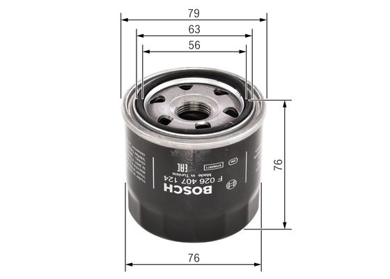 Picture of BOSCH - F 026 407 124 - Oil Filter (Lubrication)