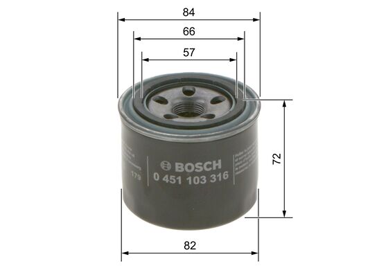 Picture of BOSCH - 0 451 103 316 - Oil Filter (Lubrication)