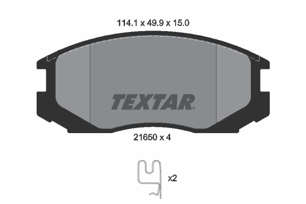 Picture of TEXTAR - 2165001 - Brake Pad Set, disc brake (Brake System)