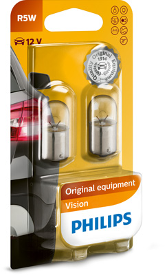 Picture of Philips 12V R5W Pair Bulbs (BA15s)