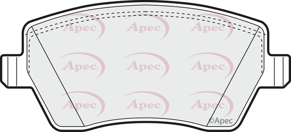 Picture of APEC - PAD1312 - Brake Pad Set, disc brake (Braking System)