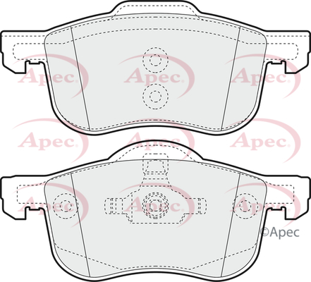 Picture of APEC - PAD1075 - Brake Pad Set, disc brake (Braking System)