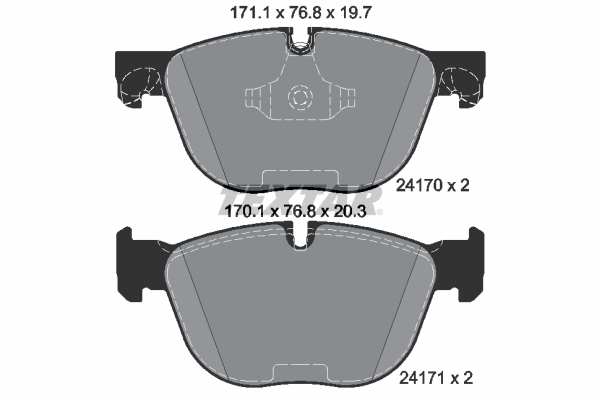 Picture of TEXTAR - 2417001 - Brake Pad Set, disc brake (Brake System)