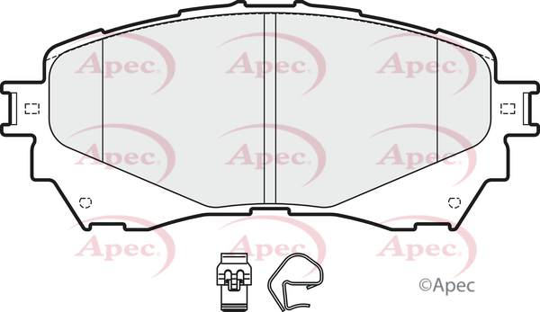 Picture of APEC - PAD1942 - Brake Pad Set, disc brake (Braking System)