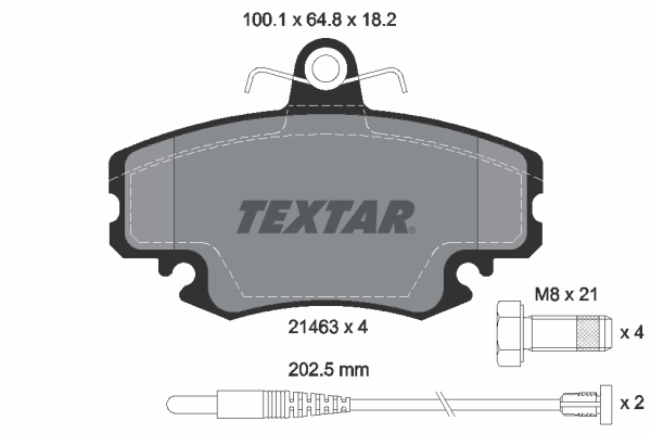 Picture of TEXTAR - 2146304 - Brake Pad Set, disc brake (Brake System)