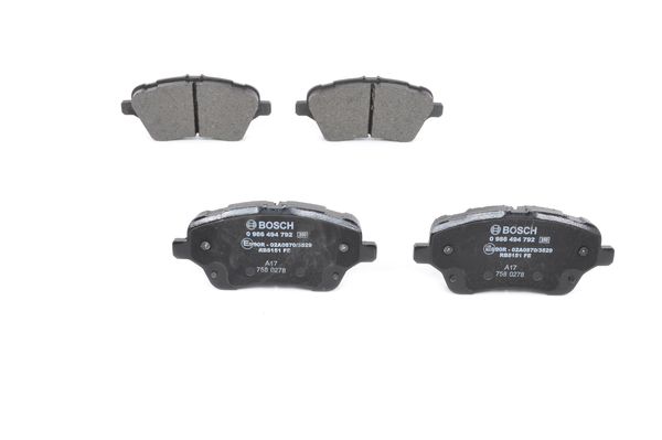 Picture of BOSCH - 0 986 494 792 - Brake Pad Set, disc brake (Braking System)