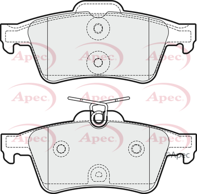 Picture of APEC - PAD1818 - Brake Pad Set, disc brake (Braking System)