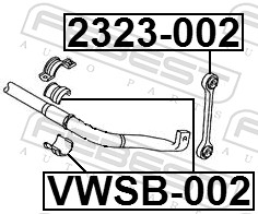 Picture of FEBEST - VWSB-002 - Bearing Bush, stabiliser (Wheel Suspension)