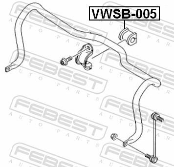 Picture of FEBEST - VWSB-005 - Bearing Bush, stabiliser (Wheel Suspension)