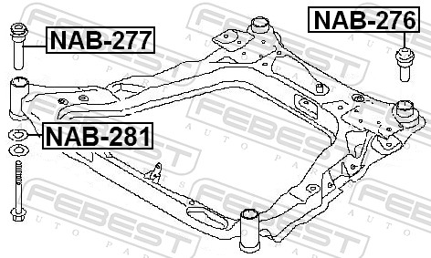 Picture of FEBEST - NAB-276 - Mounting, axle beam (Wheel Suspension)