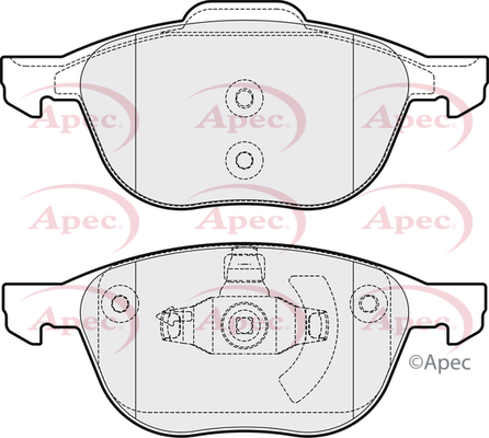 Picture of APEC - PAD1415 - Brake Pad Set, disc brake (Braking System)