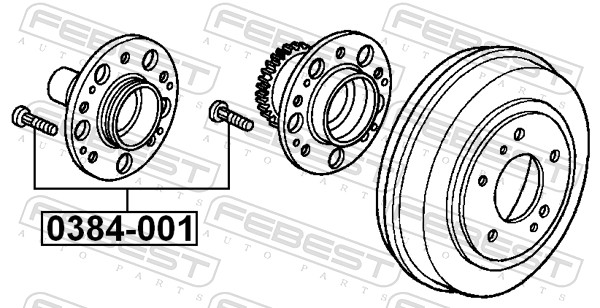 Picture of FEBEST - 0384-001 - Wheel Stud (Wheels)